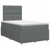 vidaXL Cama box spring con colch&oacute;n Gris oscuro 120 x 190 cm Tela