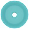 vidaXL Lavabo de lujo redondo cerámica verde claro mate 40x15 cm