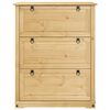 vidaXL Mueble zapatero Corona madera maciza de pino 99x32x124,5 cm