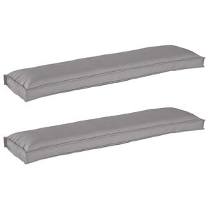 vidaXL Juego de Cojines para Palets 2 pcs Gris 150 x 40 x 8 cm