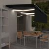 vidaXL Toldo retr&aacute;ctil manual con persiana y LED antracita 6x3 m