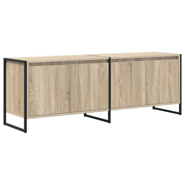 vidaXL Gabinete de TV Sonoma 140 x 36 x 49.5 cm Madera contrachapada