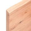 vidaXL Tablero mesa madera tratada borde natural marr&oacute;n 200x40x(2-4)cm