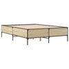 vidaXL Estructura cama madera ingenier&iacute;a metal roble Sonoma 140x200 cm
