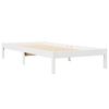vidaXL Cama con estanter&iacute;a sin colch&oacute;n madera maciza blanca 100x200 cm