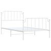 vidaXL Estructura cama sin colch&oacute;n con estribo metal blanco 107x203 cm
