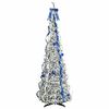 vidaXL Árbol de Navidad artificial con 200 LED con soporte 210 cm PVC