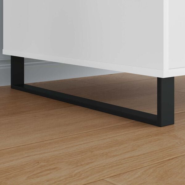 vidaXL Patas de Muebles 12 pcs Negro 59,6 x 4 x 10 mm Hierro