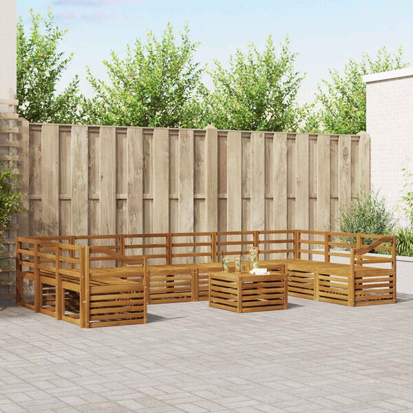 vidaXL Juegos de sof&aacute;s Natural Madera de Acacia S&oacute;lida