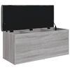 vidaXL Banco con almacenaje madera ingenier&iacute;a gris Sonoma 102x42x45 cm