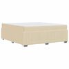 vidaXL Estructura de cama con colch&oacute;n Crema 180 x 200 cm tela