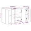 vidaXL Aparador de madera contrachapada blanco 120x41x75 cm
