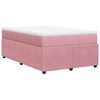vidaXL Cama box spring con colch&oacute;n terciopelo rosa 120x190 cm