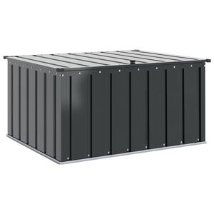 vidaXL Caja de Almacenamiento para Jard&iacute;n Negro 101 x 82 x 50 cm Acero