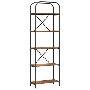 vidaXL Estante de libros 5 niveles 60 x 30 x 183 cm Madera vieja