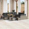 vidaXL Conjunto de sof&aacute; de jard&iacute;n 13 pcs Gris Claro y Gris Oscuro