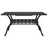 vidaXL Juego de comedor de jard&iacute;n 5 piezas aluminio fundido negro