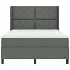vidaXL Cama tipo Box Spring con colch&oacute;n Gris oscuro 160 x 200 cm tela