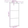 vidaXL Puerta corredera con set herrajes negro 90x205 cm vidrio ESG