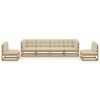 vidaXL Juego de muebles de jard&iacute;n 6 pzas y cojines madera pino maciza