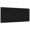vidaXL Salpicadero de cocina Negro 120 x 50 x 0,6 cm vidrio templado