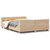 vidaXL Estructura de cama sin colch&oacute;n madera maciza de pino 120x190 cm