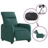 vidaXL Sillón reclinable eléctrico tela verde oscuro