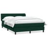 vidaXL Cama box spring con colch&oacute;n terciopelo verde oscuro 160x220 cm