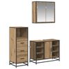 vidaXL Juego de muebles de ba&ntilde;o 3 uds. Roble artisan 80 x 33 x 60 cm