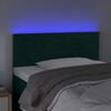 vidaXL Cabecero con LED de terciopelo verde oscuro 80x5x78/88 cm