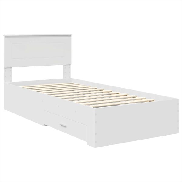 vidaXL Estructura de cama y Plata 75 x 190 cm Madera de ingenier&iacute;a