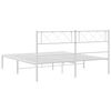 vidaXL Estructura cama sin colch&oacute;n con cabecero metal blanco 120x190cm