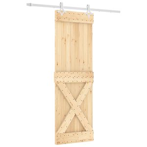 vidaXL Puerta Corredera Natural y Blanco 70 x 210 cm