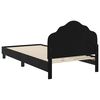 vidaXL Cama para ni&ntilde;os con cabecero Negro 90 x 190 cm Terciopelo