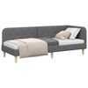 vidaXL Estructura de cama en esquina Gris oscuro 80 x 200 cm tela