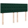 vidaXL Cama box spring con colch&oacute;n terciopelo verde oscuro 140x200 cm