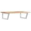 vidaXL Estante de lavabo de pared acero y madera maciza de acacia