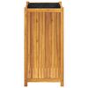 vidaXL Jardinera con forro madera maciza de acacia 50x50x100 cm