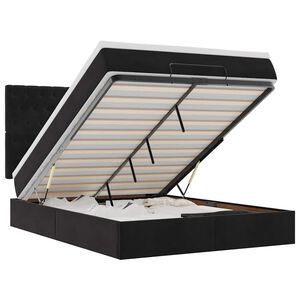 vidaXL Estructura cama otomana colchones terciopelo negro 140x200cm