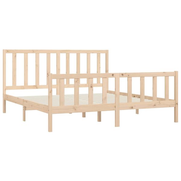 vidaXL Estructura de cama de madera maciza 200x200 cm