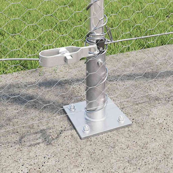 vidaXL Poste de Valla Plateado 50 x 0,8 m (malla de 25 mm) Acero