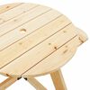 vidaXL Mesa de picnic para 4 ni&ntilde;os agujero para sombrilla madera abeto
