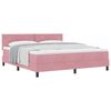vidaXL Cama tipo Box Spring con cabecera Rosa 180 x 200 cm Terciopelo