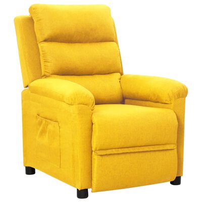 vidaXL Sillón reclinable de tela amarillo