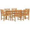vidaXL Conjunto de Comedor de Jard&iacute;n 7 pcs Marr&oacute;n