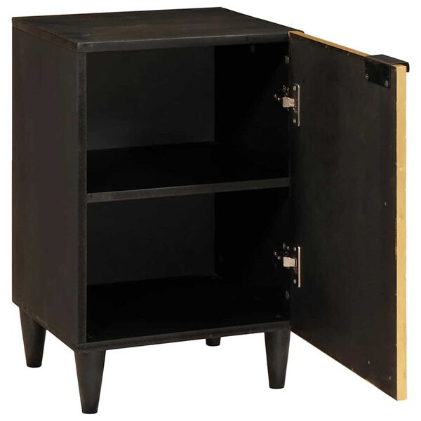 vidaXL Mueble de Cuarto de Baño Negro y dorado 38 x 33 x 58 cm
