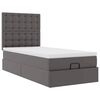 vidaXL Cama otomana colch&oacute;n cuero sint&eacute;tico gris 90x190 cm