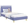 vidaXL Cama para ni&ntilde;os con cabecero Azul jeans 80 x 200 cm Tela