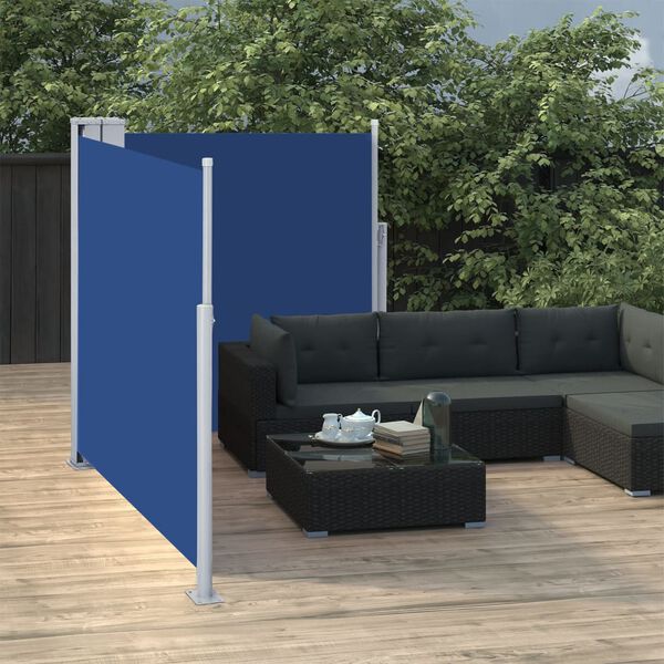 vidaXL Toldo lateral retr&aacute;ctil azul 100x600 cm