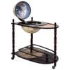 vidaXL Mueble bar soporte de pie bola del mundo madera eucalipto verde
